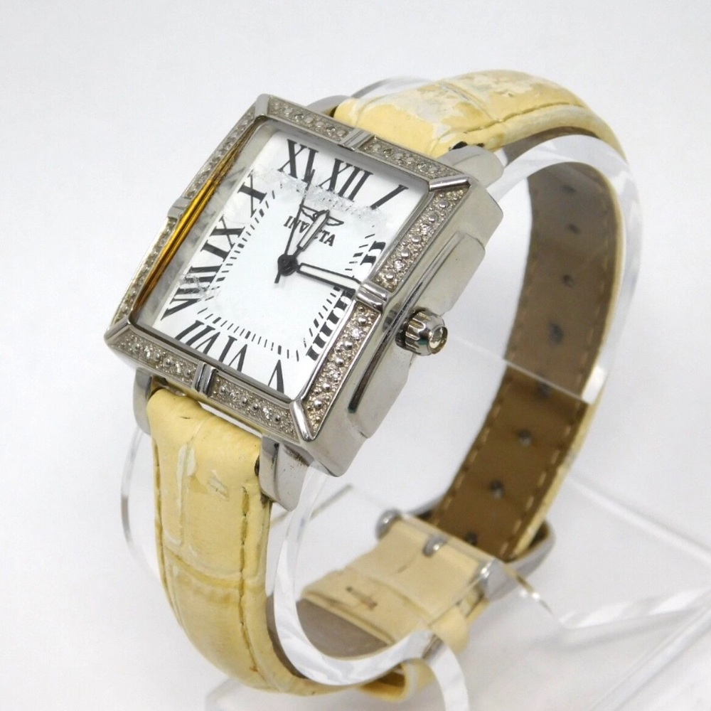 Invicta Women’s Watch Wildflower Collection Square Tank Roman 12410 Ladies Beige